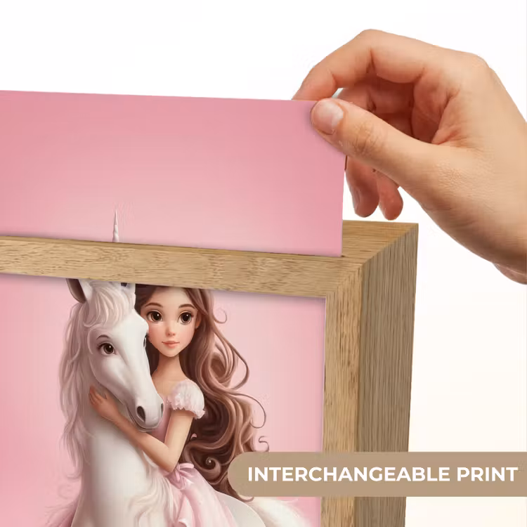 Prinses - Roze - Eenhoorn Light Box met kabel (Kinderlampje) klein -USP_websiteprintEN