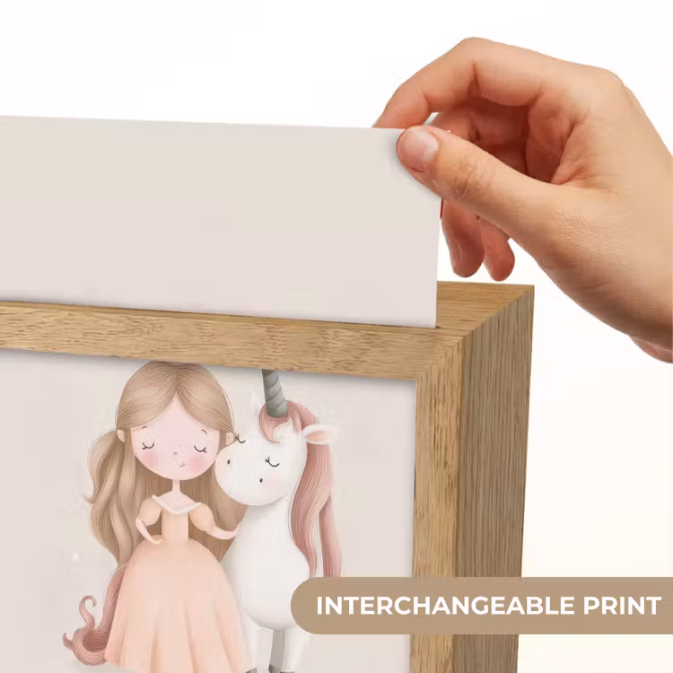 Prinses - Eenhoorn - Pastel Light Box met kabel (Kinderlampje) klein -USP_websiteprintEN