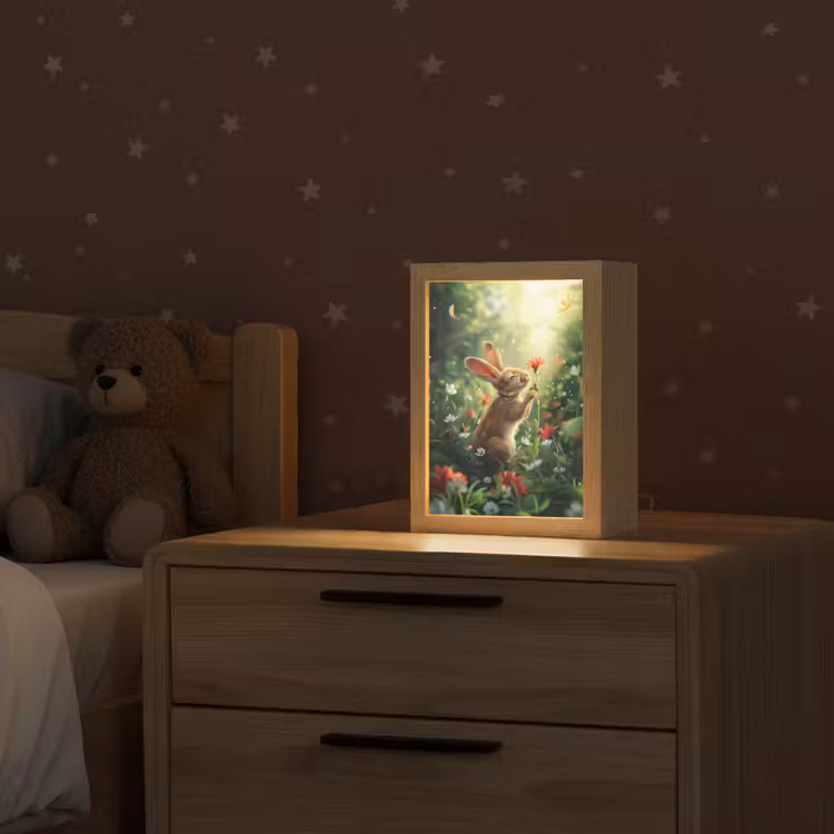 Konijn - Dieren - Bloemen - Natuur Light Box met kabel klein -sfeer1_kind