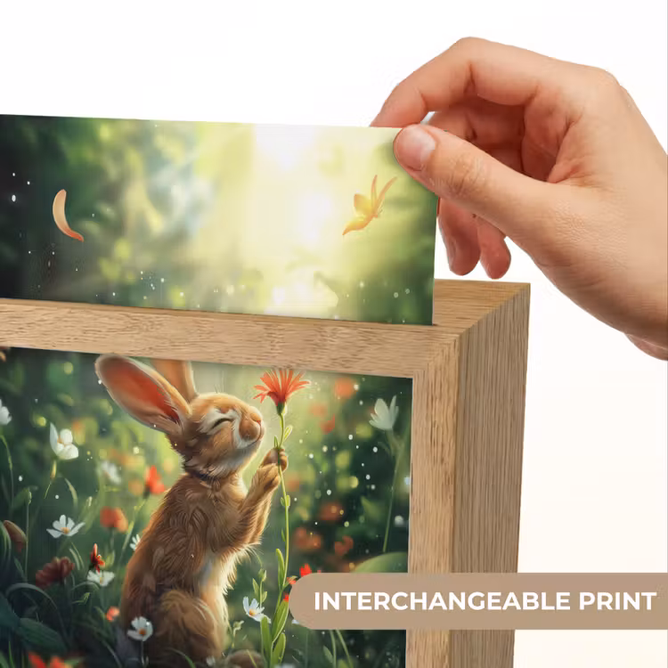 Konijn - Dieren - Bloemen - Natuur Light Box met kabel (Kinderlampje) klein -USP_websiteprintEN