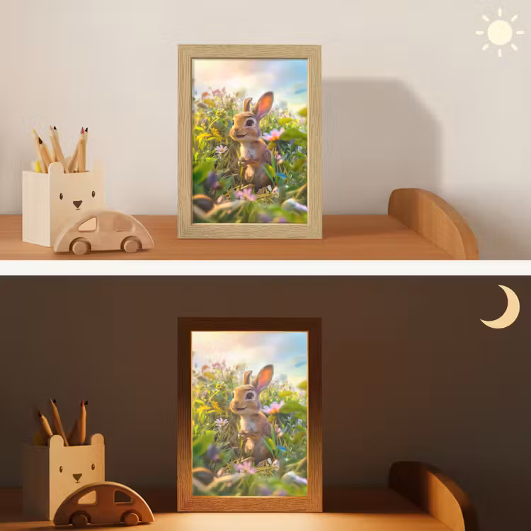 Konijn - Dieren - Natuur Light Box met kabel klein -sfeer3_kind