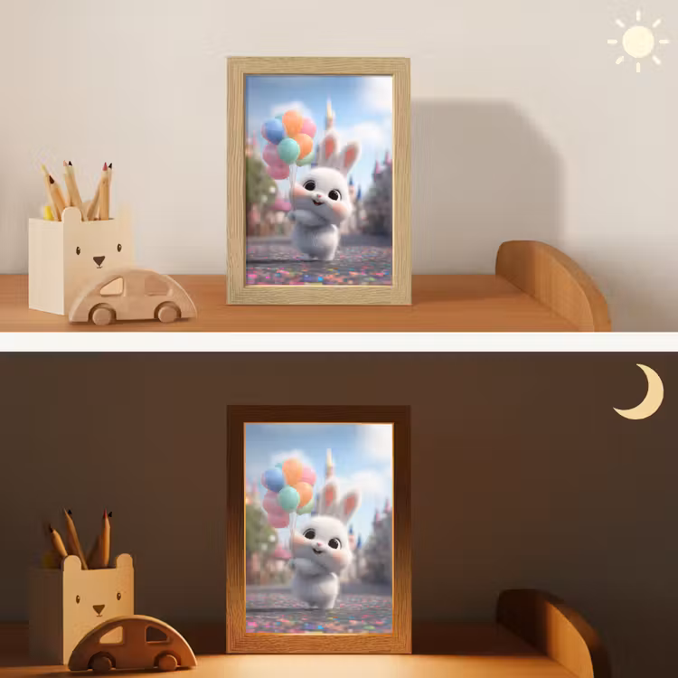 Konijn - Ballonnen - Gekleurd - Confetti Light Box met kabel klein -sfeer3_kind