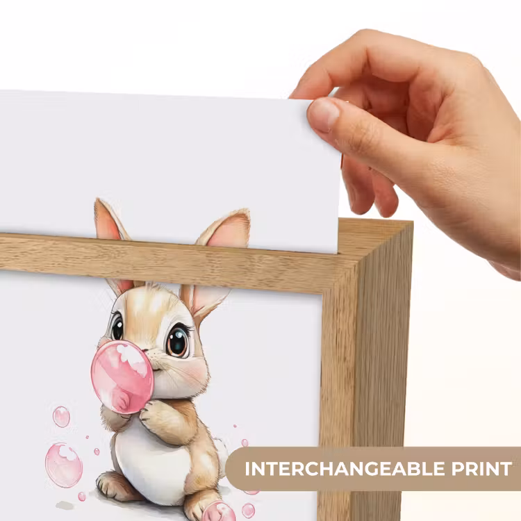 Konijn - Roze - Bellen Light Box met kabel (Kinderlampje) klein -USP_websiteprintEN
