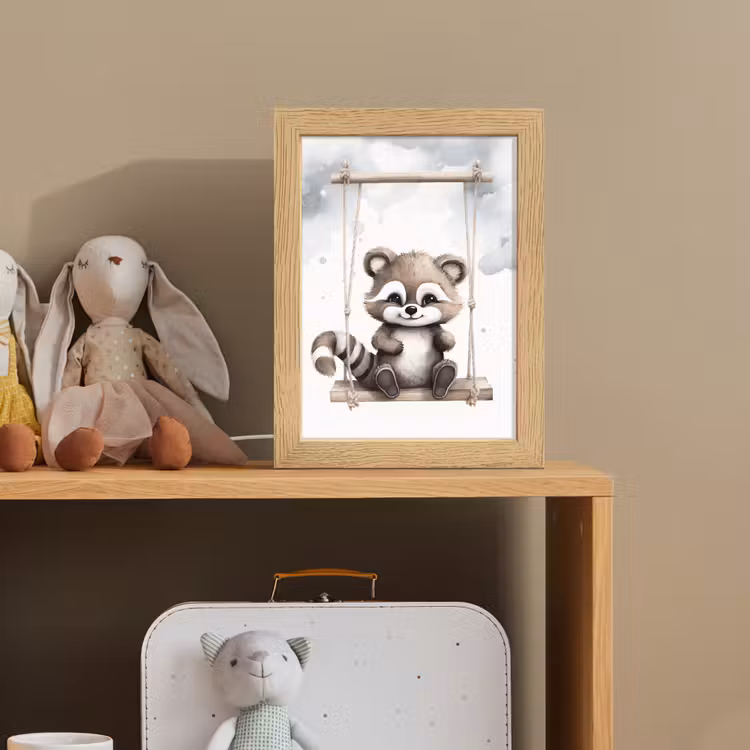 Wasbeer - Dier - Kinderen Light Box met kabel klein -sfeer2_kind