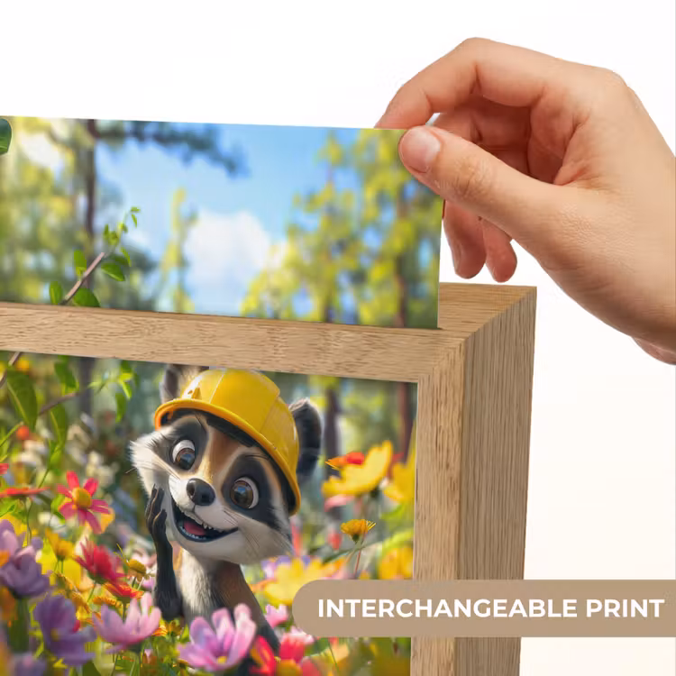 Wasbeer - Natuur - Bloemen - Bouwhelm Light Box met kabel (Kinderlampje) klein -USP_websiteprintEN