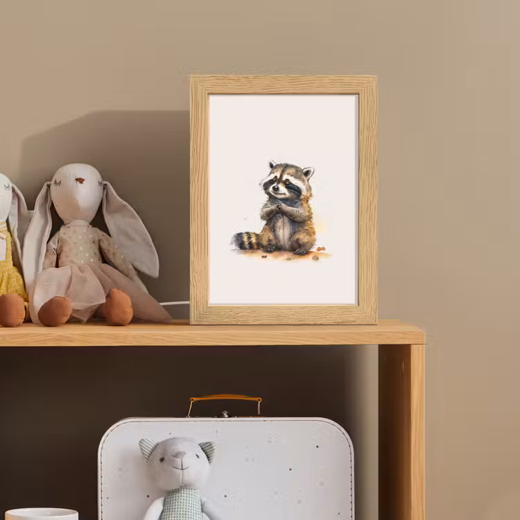 Wasbeer - Waterverf - Kleuren - Dieren - Kids Light Box met kabel klein -sfeer2_kind