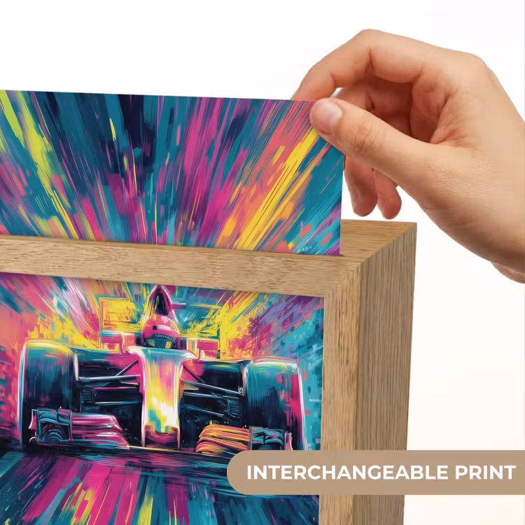 Raceauto - Abstract - Strepen - Blauw Light Box met kabel (Kinderlampje) klein -USP_websiteprintEN