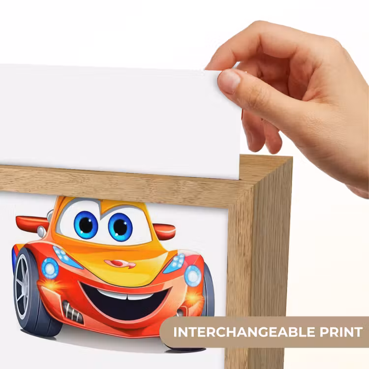Raceauto - Oranje - Jongens - Kinderen - Auto Light Box met kabel (Kinderlampje) klein -USP_websiteprintEN