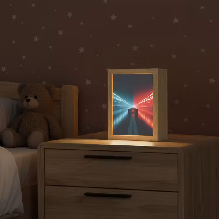 Raceauto - Rood - Blauw - Snelheid Light Box met kabel klein -sfeer1_kind