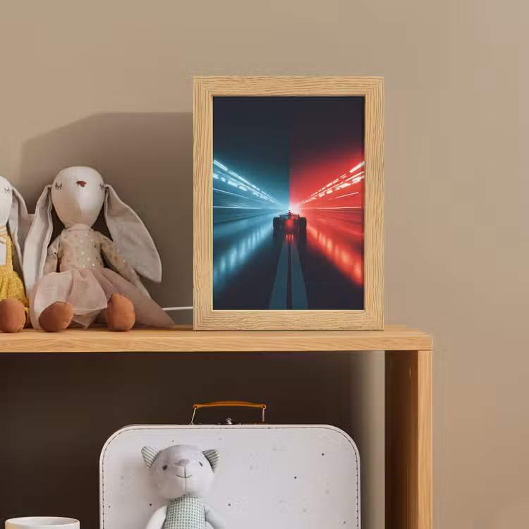 Raceauto - Rood - Blauw - Snelheid Light Box met kabel klein -sfeer2_kind
