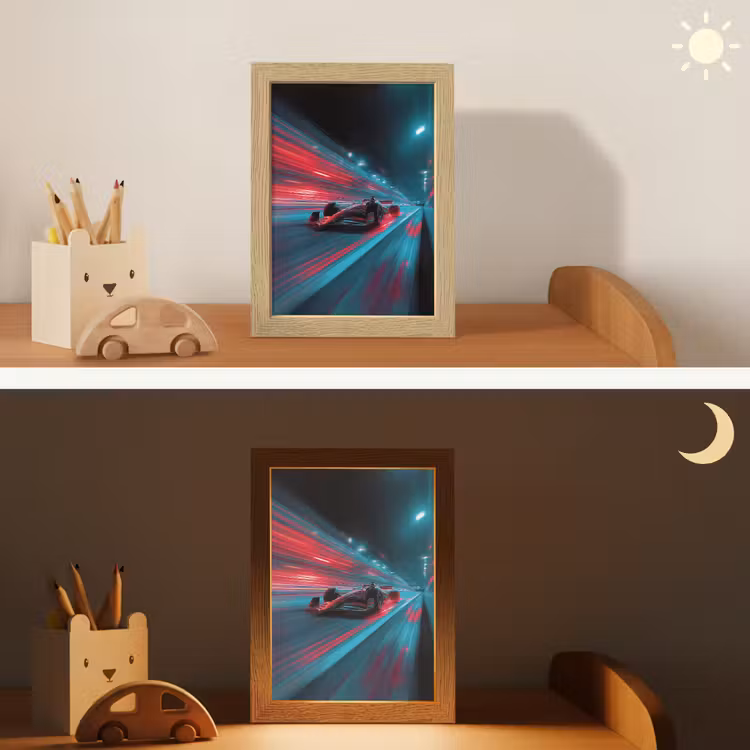Raceauto - Rood - Snelheid Light Box met kabel klein -sfeer3_kind