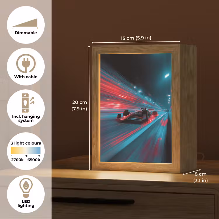Raceauto - Rood - Snelheid Light Box met kabel (Kinderlampje) klein -USP_EN