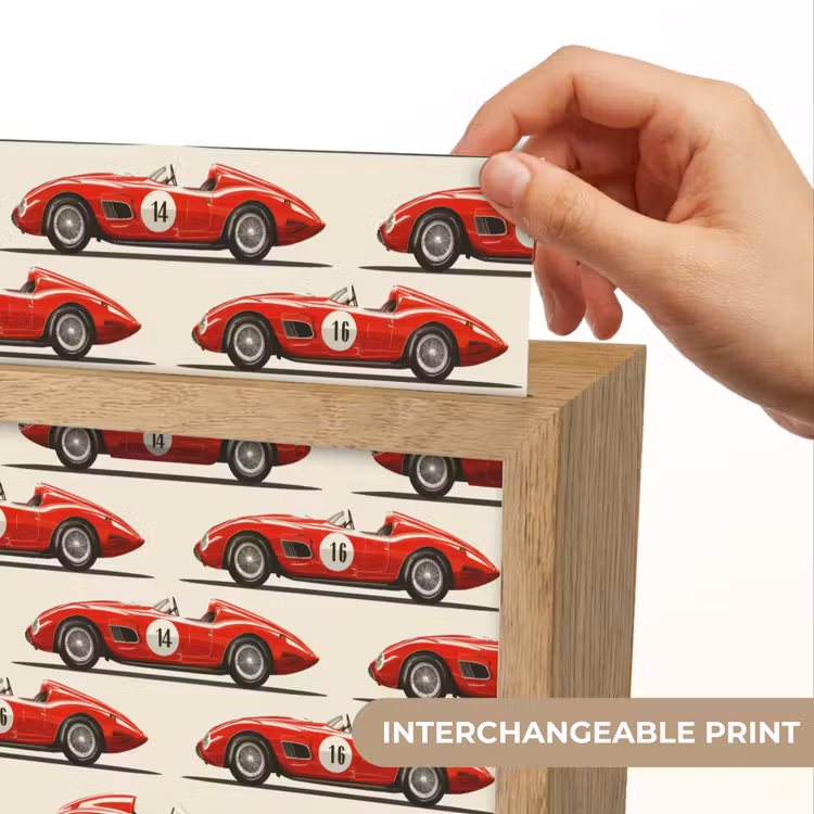 Raceauto - Retro - Rood Light Box met kabel (Kinderlampje) klein 904 -USP_websiteprintEN
