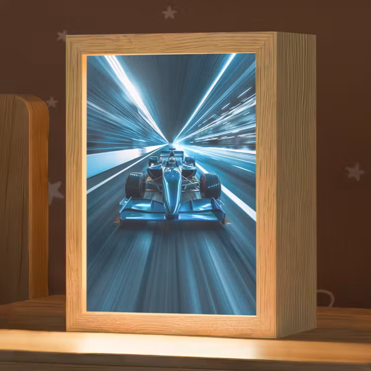 Race - Auto - Formule 1 - Jongens - Blauw Light Box met kabel klein -zzz_3d_website