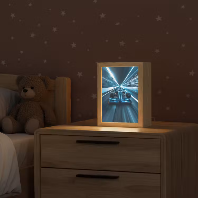 Race - Auto - Formule 1 - Jongens - Blauw Light Box met kabel klein -sfeer1_kind