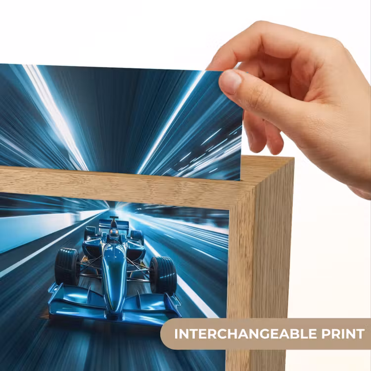 Race - Auto - Formule 1 - Jongens - Blauw Light Box met kabel (Kinderlampje) klein -USP_websiteprintEN