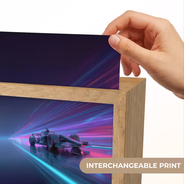 Racewagen - Neon - Snelheid - Paars Light Box met kabel (Kinderlampje) klein -USP_websiteprintEN