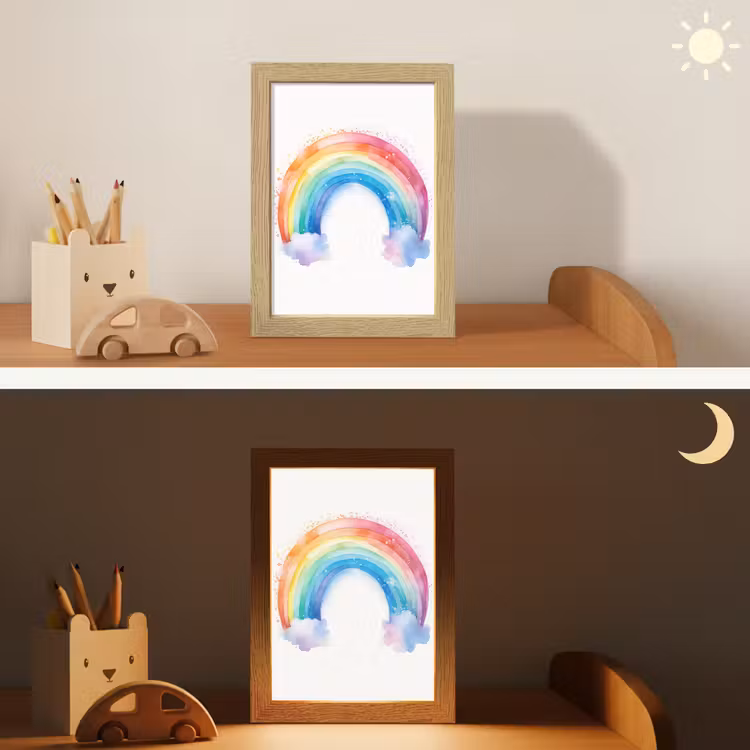 Regenboog - Kinderen - Meisje Light Box met kabel klein -sfeer3_kind