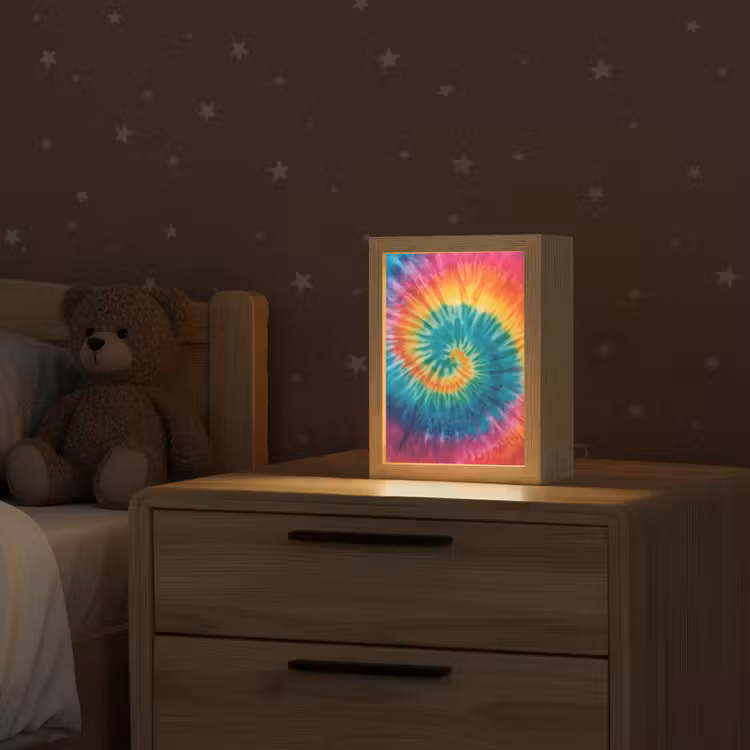 Regenboogkleuren - Tie dye - Light Box met kabel klein -sfeer1_kind