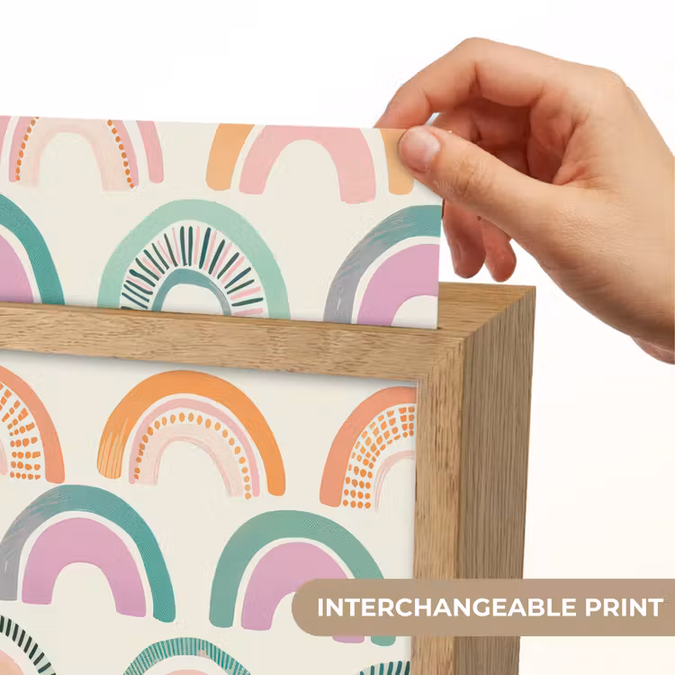 Regenboog - Pastel - Patroon Light Box met kabel (Kinderlampje) klein -USP_websiteprintEN