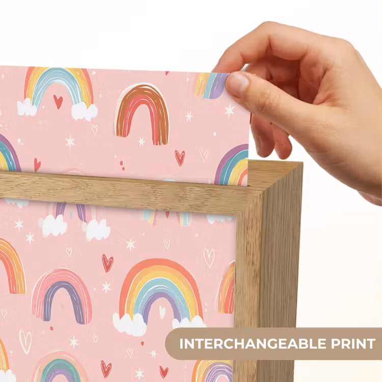 Regenboog - Patroon - Pastel Light Box met kabel (Kinderlampje) klein -USP_websiteprintEN
