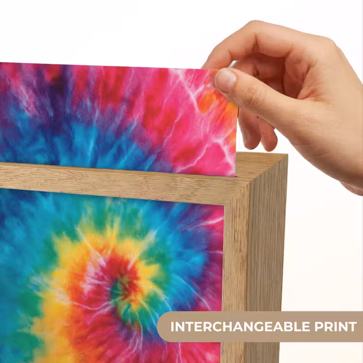 Regenboog - Tie dye - Kleurrijk - Blauw Light Box met kabel (Kinderlampje) klein -USP_websiteprintEN