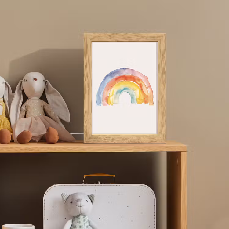 Regenboog - Watercolor - Kleurrijk Light Box met kabel klein -sfeer2_kind
