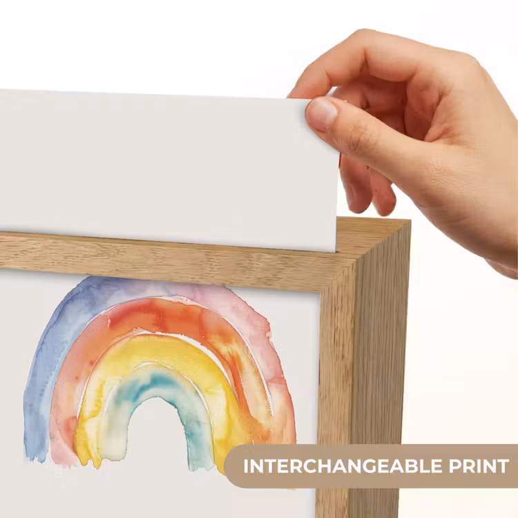 Regenboog - Watercolor - Kleurrijk Light Box met kabel (Kinderlampje) klein -USP_websiteprintEN