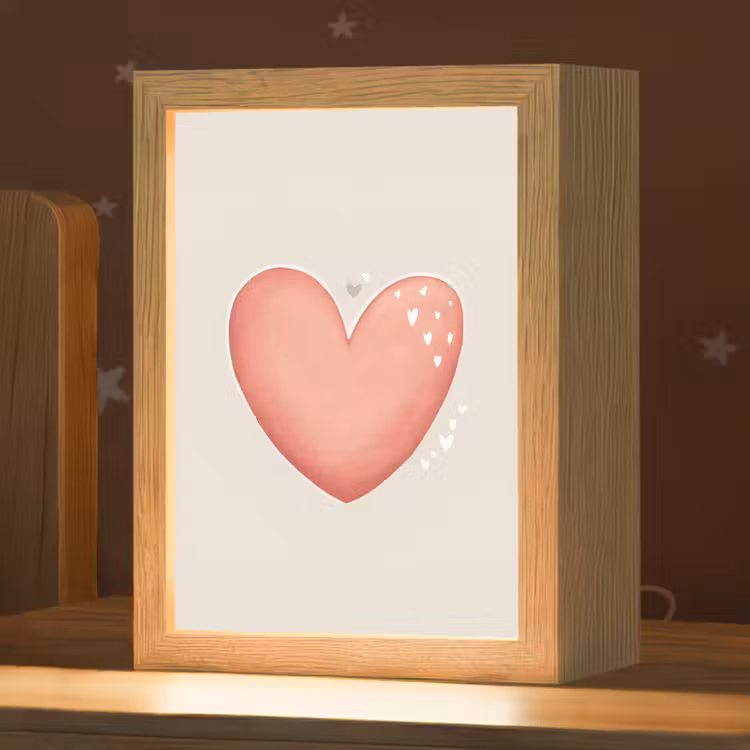 Rood - Hart - Beige Light Box met kabel klein -zzz_3d_website