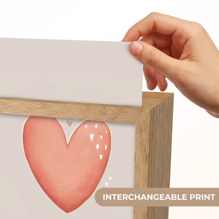 Rood - Hart - Beige Light Box met kabel (Kinderlampje) klein -USP_websiteprintEN