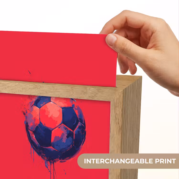 Rood - Voetbal - Abstract - Verfspatten Light Box met kabel (Kinderlampje) klein -USP_websiteprintEN