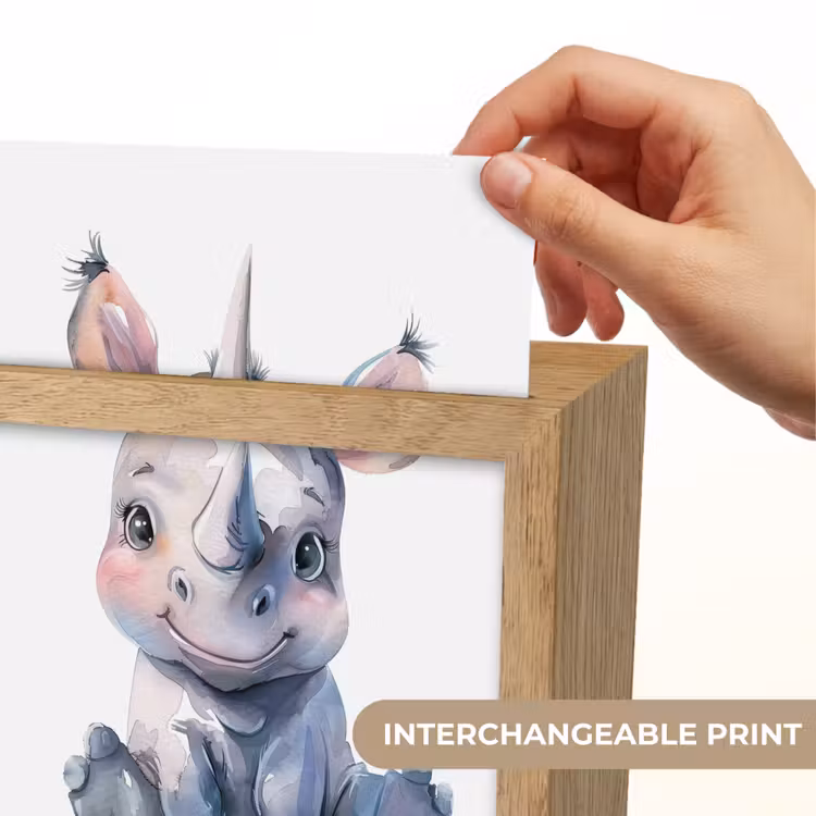Neushoorn - Baby dier - Dieren Light Box met kabel (Kinderlampje) klein -USP_websiteprintEN