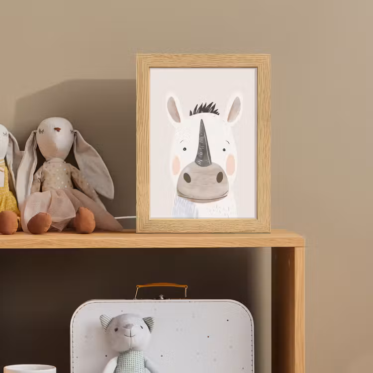 Neushoorn - Wilde dieren - Pastel kleuren Light Box met kabel klein -sfeer2_kind