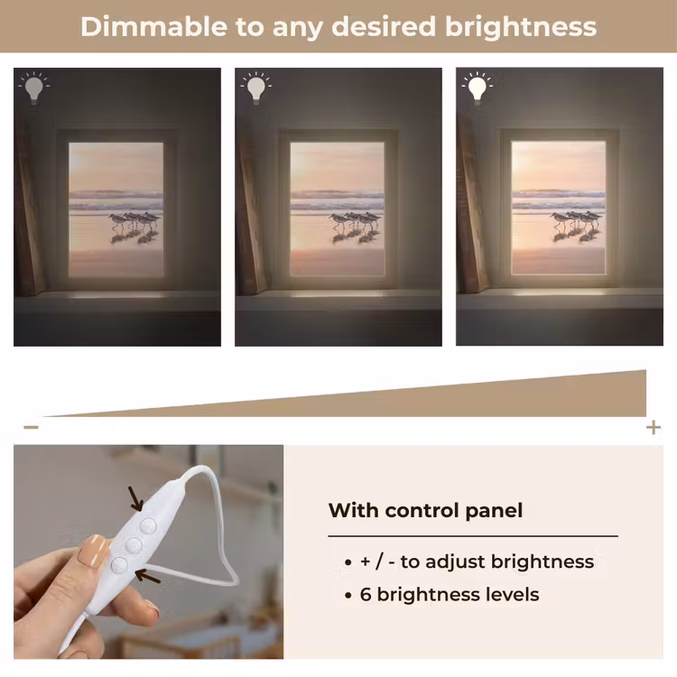 Zee - Vogels - Strand Light Box met kabel (Kinderlampje) klein -USP_dimbaarEN