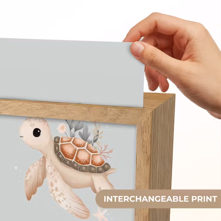 Zeeschildpad - Onderwaterwereld - Pastel Light Box met kabel (Kinderlampje) klein -USP_websiteprintEN