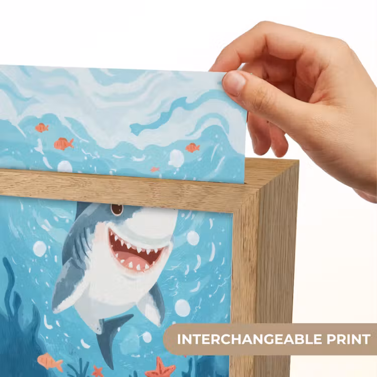 Haai - Vissen - Blauw - Onderwater Light Box met kabel (Kinderlampje) klein -USP_websiteprintEN