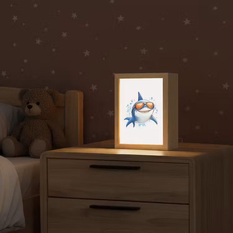 Haai - Zonnebril - Blauw - Water Light Box met kabel klein -sfeer1_kind