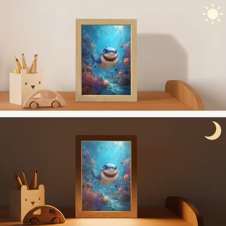 Haai - Onderwaterwereld - Oceaan Light Box met kabel klein -sfeer3_kind