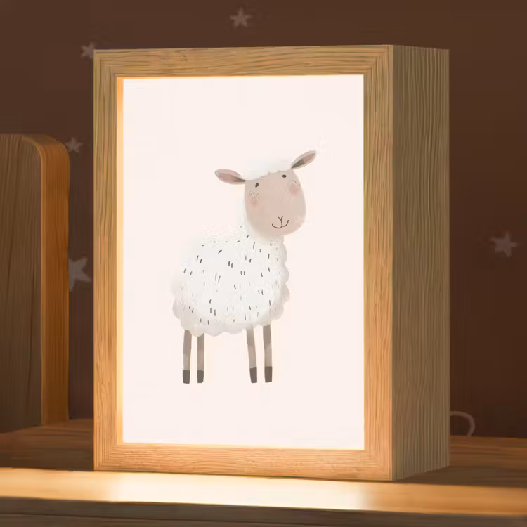 Schaap - Boerderij dier - Dieren Light Box met kabel klein -zzz_3d_website