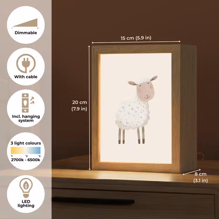 Schaap - Boerderij dier - Dieren Light Box met kabel (Kinderlampje) klein -USP_EN