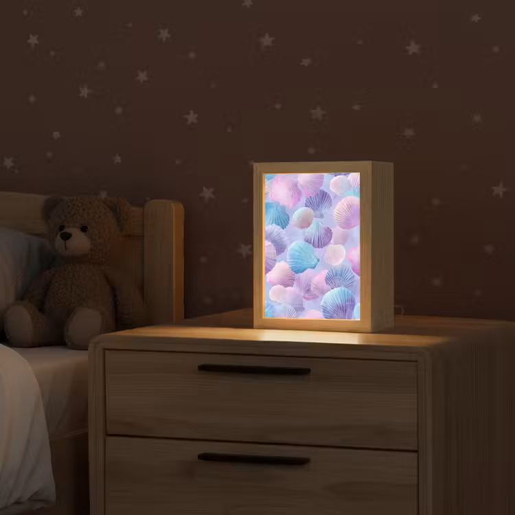 Schelpen - Paars - Blauw - Patroon Light Box met kabel klein -sfeer1_kind