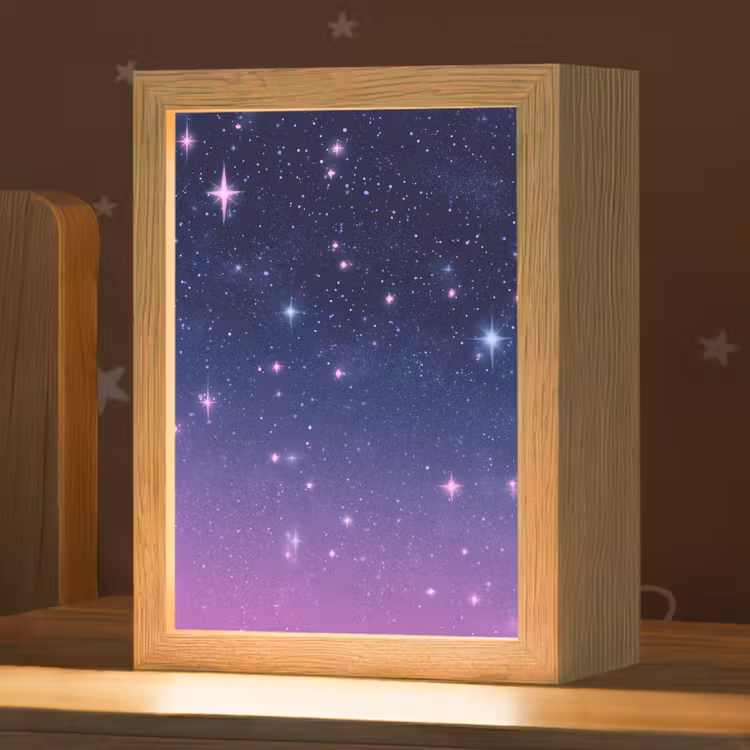 Hemel - Sterren - Blauw Light Box met kabel klein -zzz_3d_website