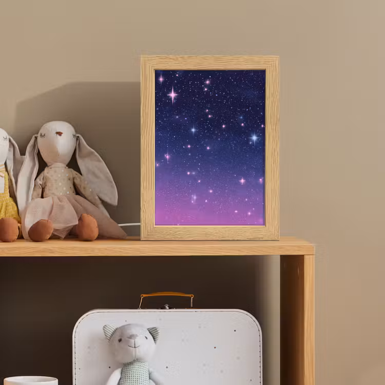 Hemel - Sterren - Blauw Light Box met kabel klein -sfeer2_kind