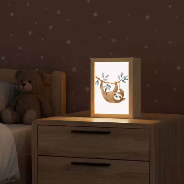 Luiaard - Dier - Jungle dieren Light Box met kabel klein -sfeer1_kind