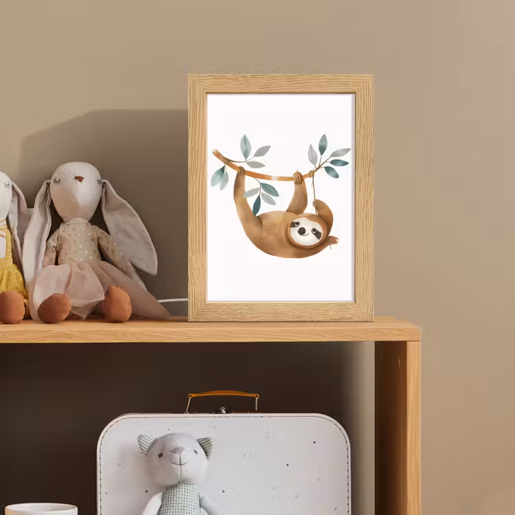 Luiaard - Dier - Jungle dieren Light Box met kabel klein -sfeer2_kind