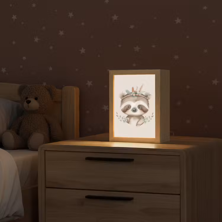 Luiaard - Dieren - Bohemian - Boho Light Box met kabel klein -sfeer1_kind