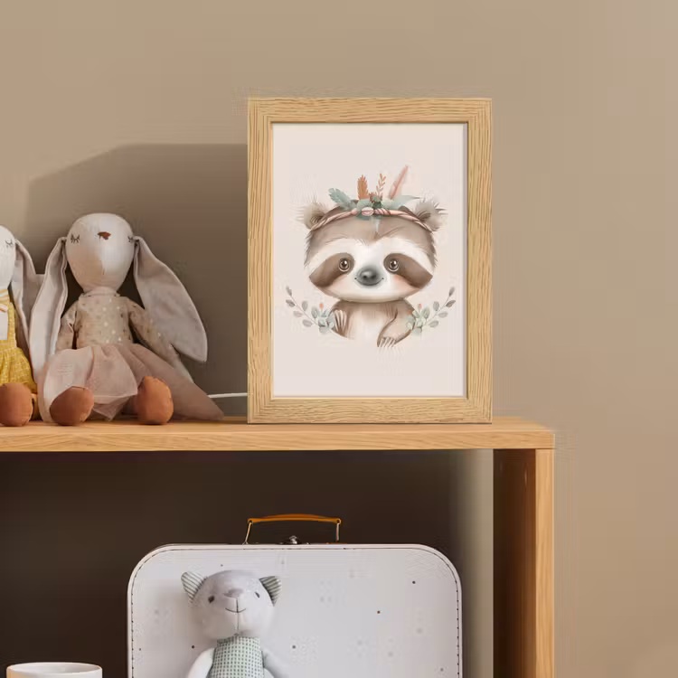 Luiaard - Dieren - Bohemian - Boho Light Box met kabel klein -sfeer2_kind