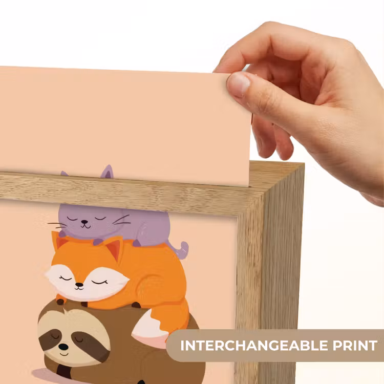 Luiaard - Vos - Kat - Slaperig Light Box met kabel (Kinderlampje) klein -USP_websiteprintEN