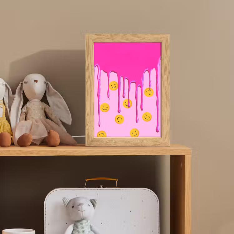 Smiley - Roze - Glazuur Light Box met kabel klein -sfeer2_kind