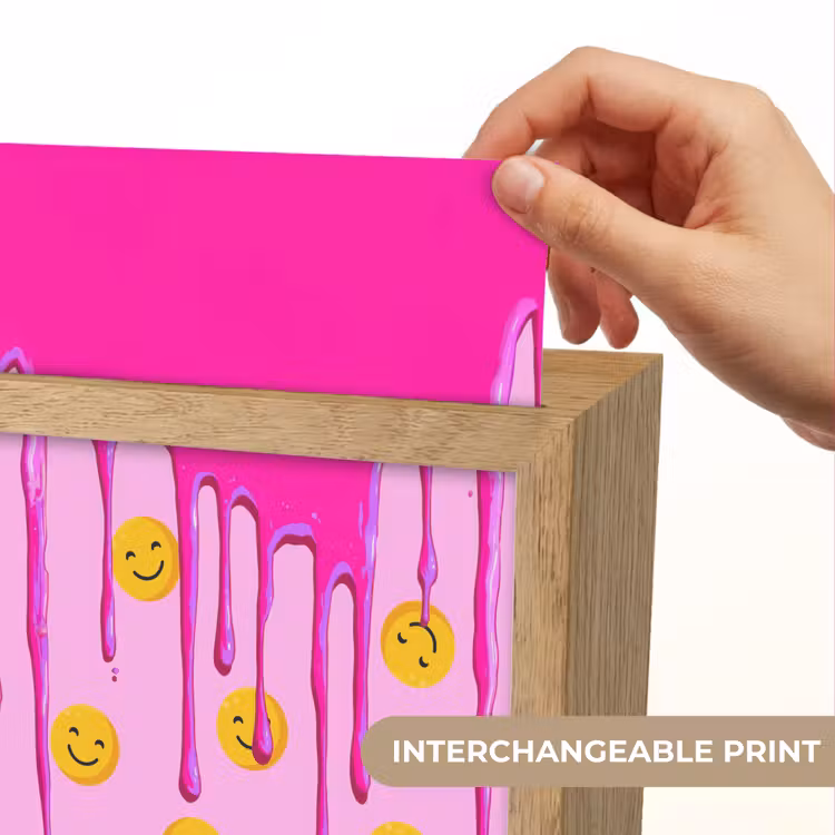 Smiley - Roze - Glazuur Light Box met kabel (Kinderlampje) klein -USP_websiteprintEN